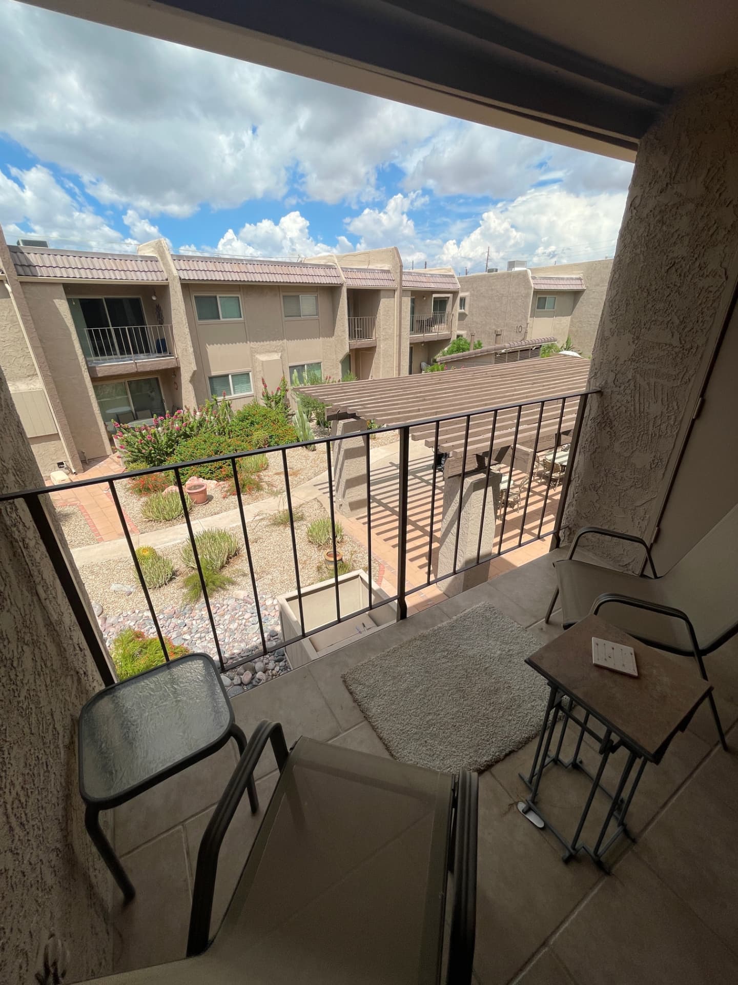 Patio view of the courtyard