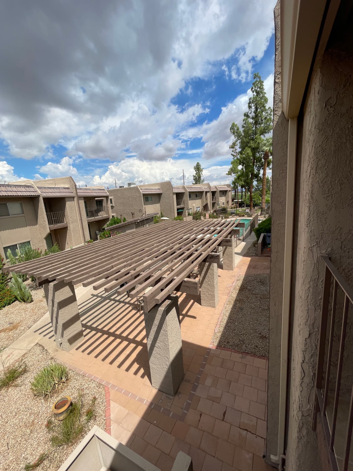 Courtyard and pool from the patio